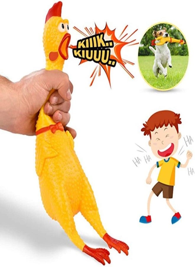 THE DDS STORE Rubber Screaming Chicken Toy for Kids & Pets - Super Durable & Funny Squeaky Chicken Dog Chew Toy - Image 4